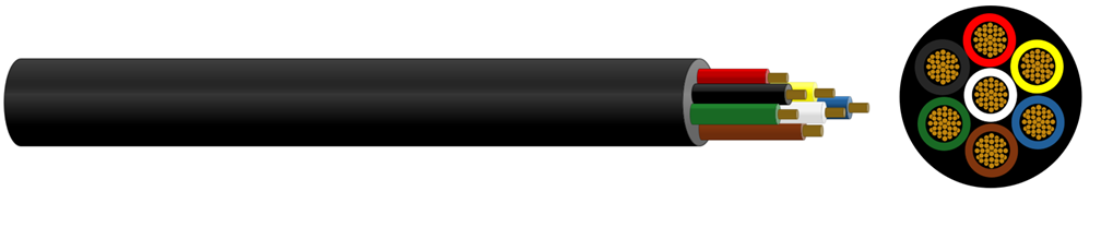 ISO & SAE Auto Multi-Core Round FLRY-B Thinwall Round Multi-Core - Black