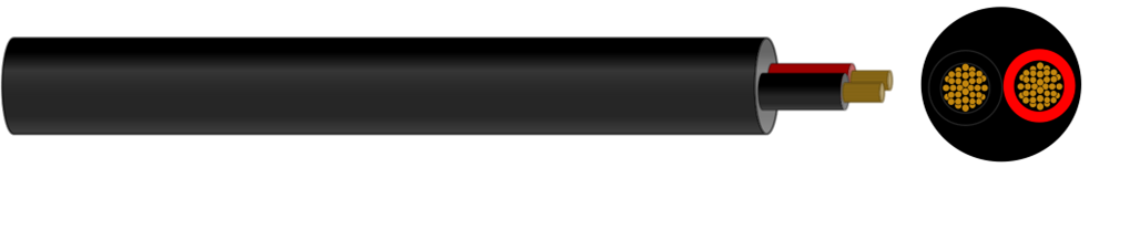 ISO & SAE Auto Multi-Core Round FLRY-B Round Twin Thinwall Automotive - Black